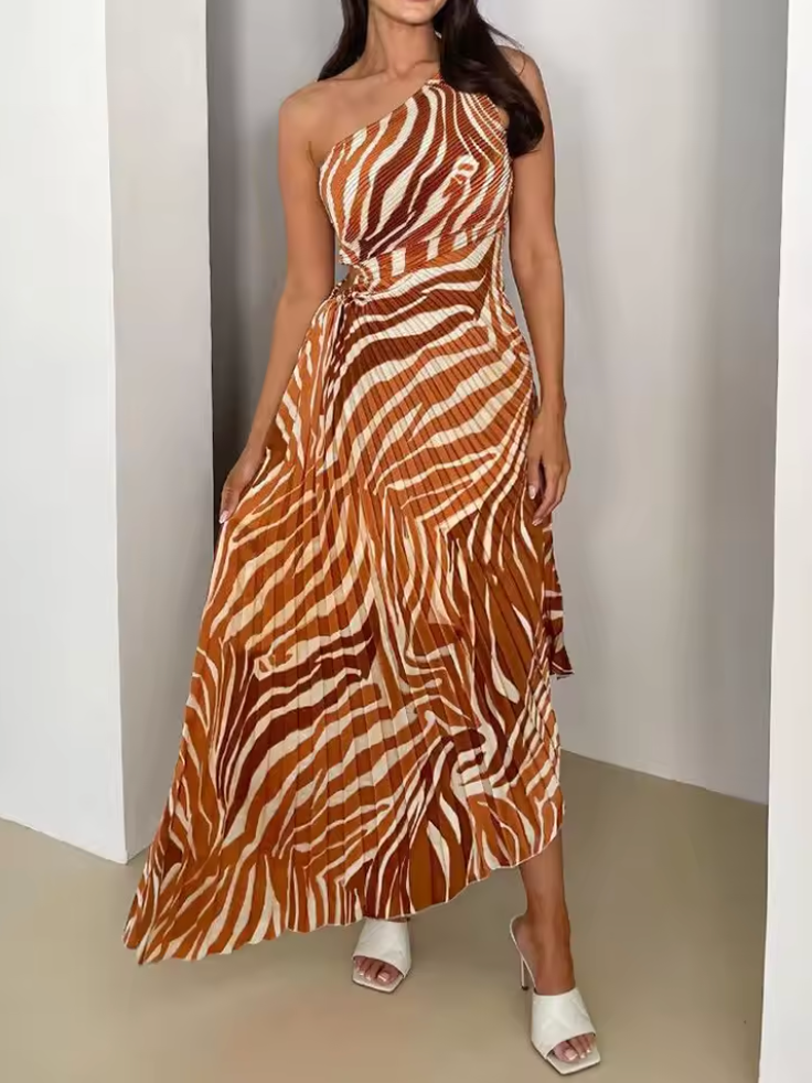 Parker Pleated One-Shoulder Summer Dress