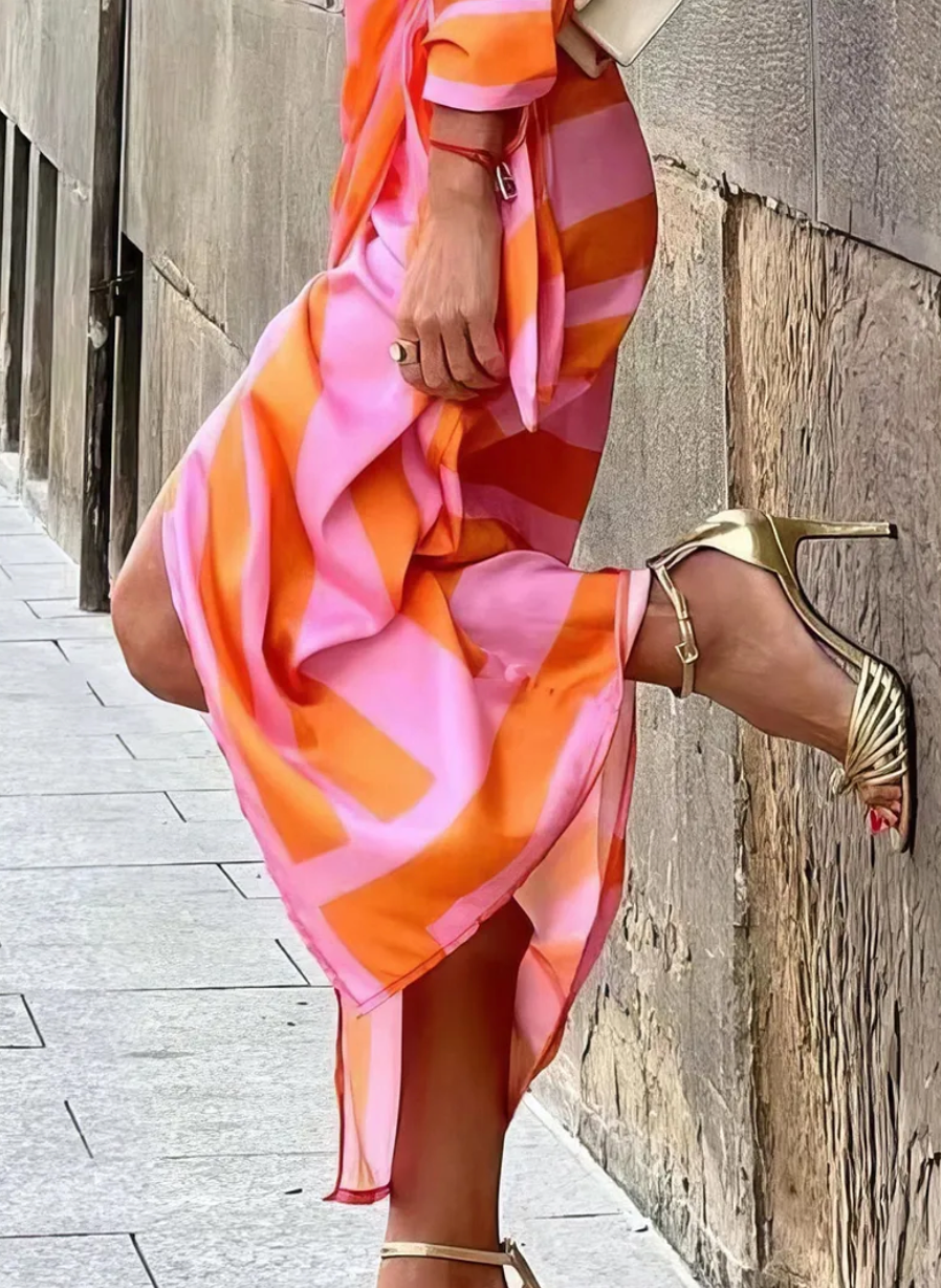 Amira Printed Wrap Dress