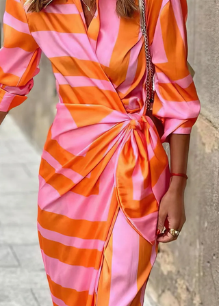 Amira Printed Wrap Dress