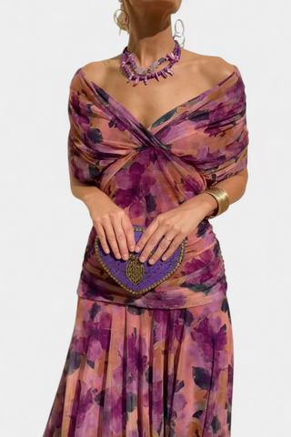 Magda Floral V-Neck Maxi Dress