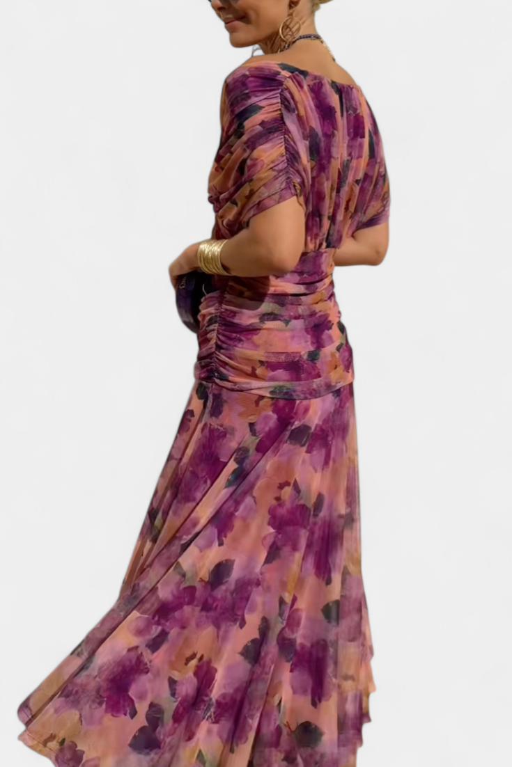 Magda Floral V-Neck Maxi Dress