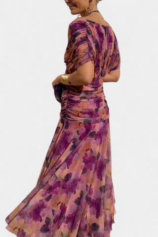 Magda Floral V-Neck Maxi Dress