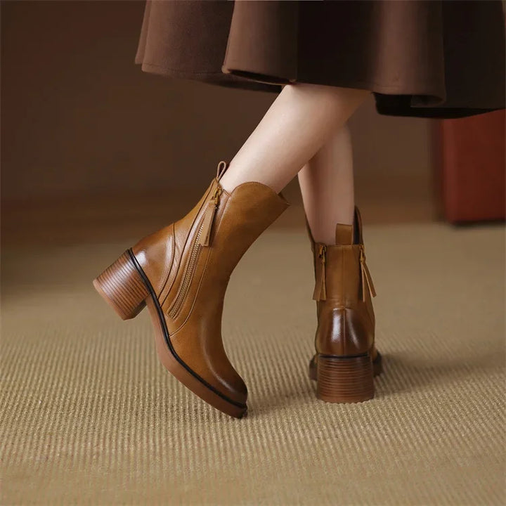 Gloria Leather-Look Ankle Boots