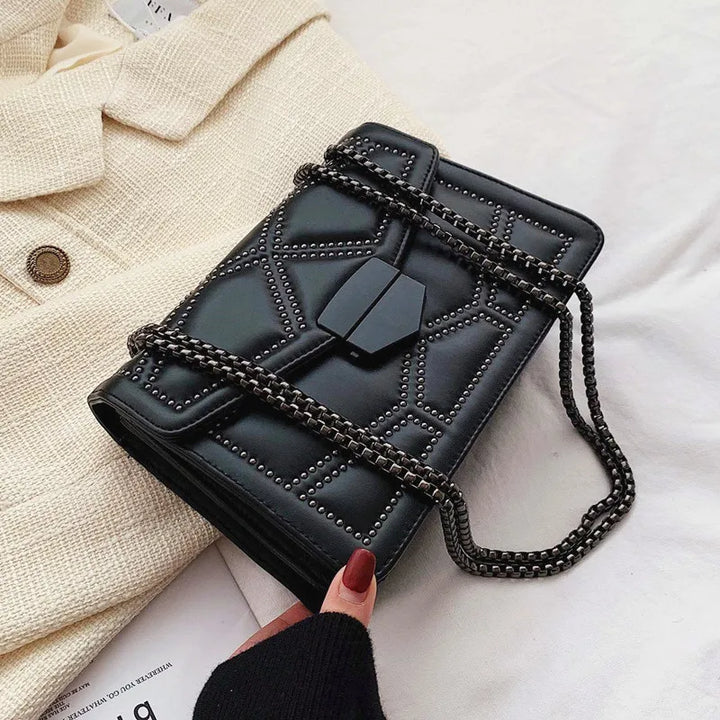 Noor Studded Chain Crossbody Bag