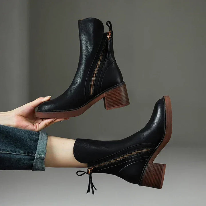 Grazia Double-Zip Ankle Boots