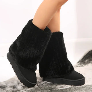 Raila Fur-Look Mid-Calf Boots