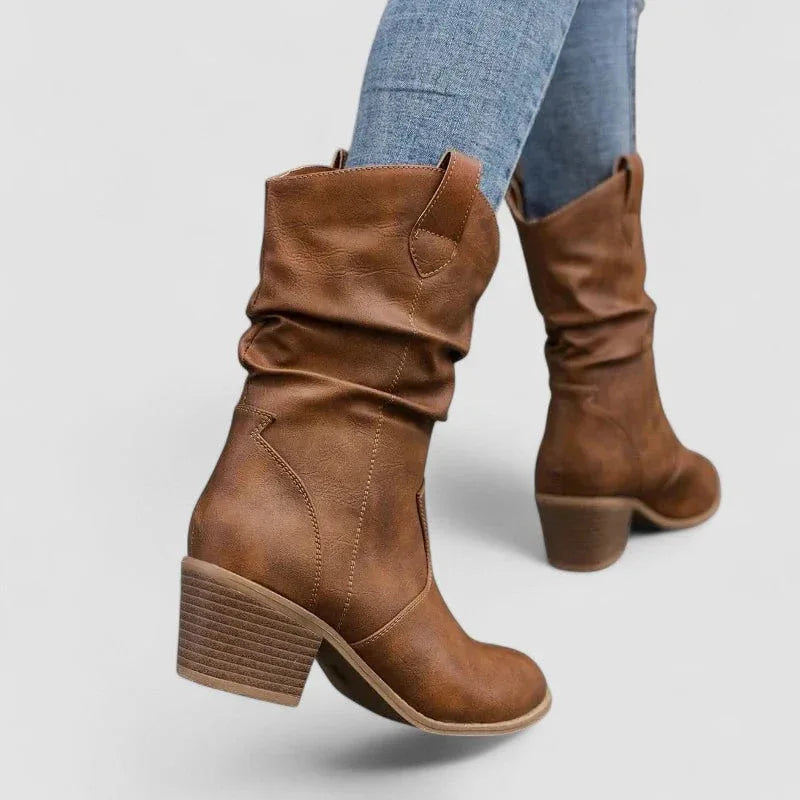 Vesper Orthopedic Leather-Look Boots