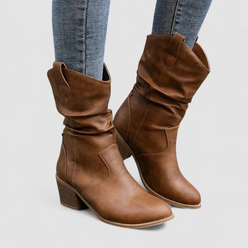 Vesper Orthopedic Leather-Look Boots