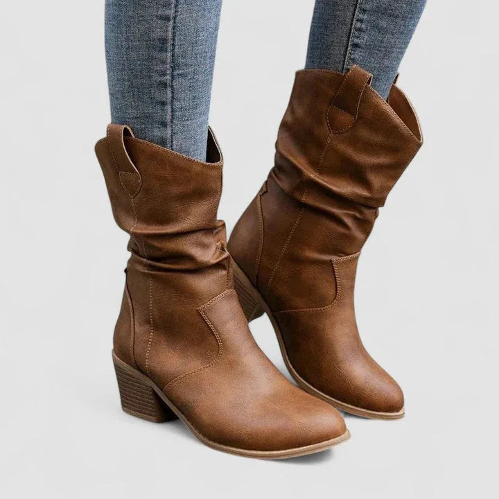Vesper Orthopedic Leather-Look Boots