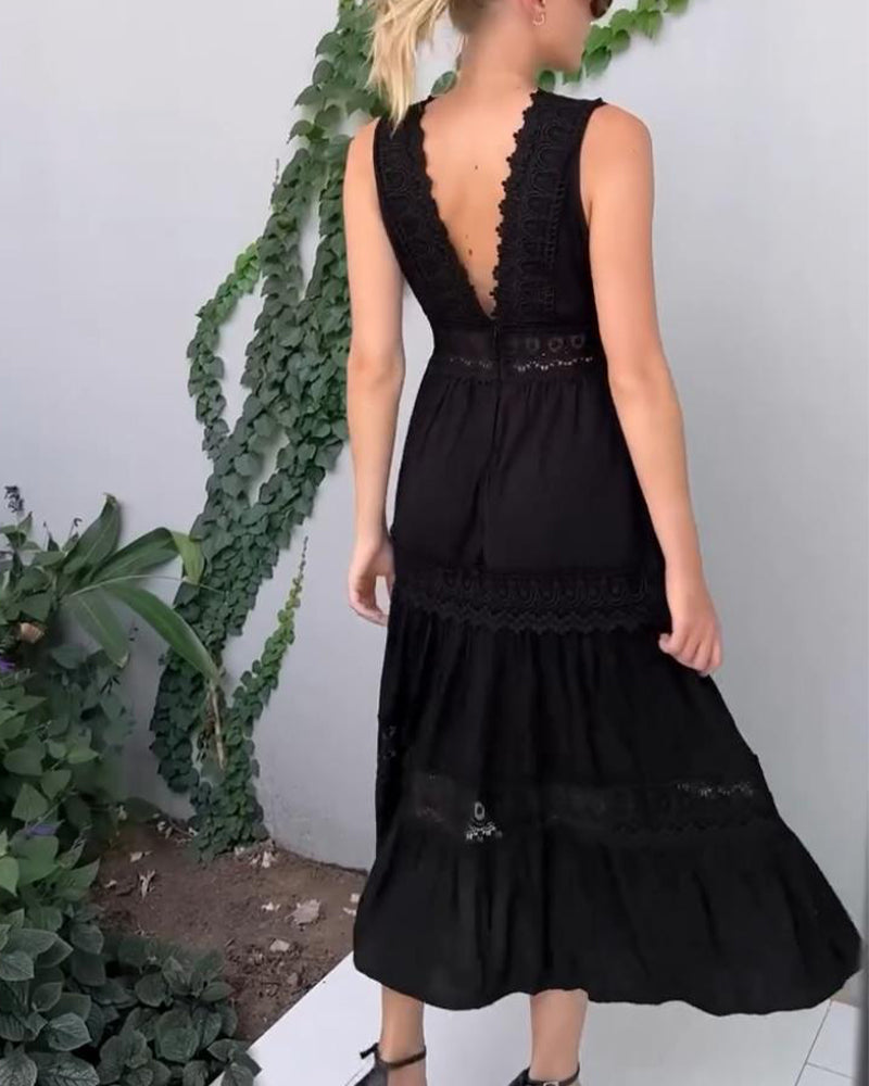 Charlize Handcrafted V-Neck Summer Dress