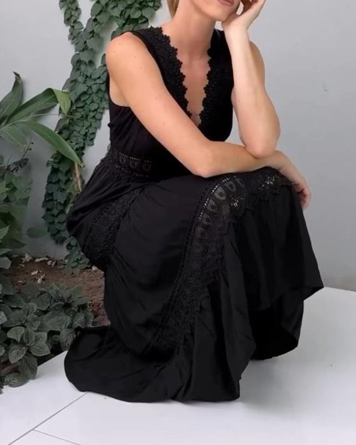 Charlize Handcrafted V-Neck Summer Dress
