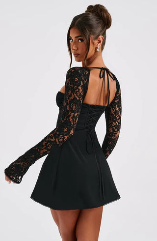 Flora Long Sleeve Mini Dress
