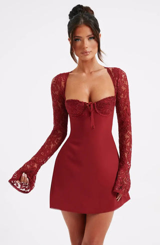 Flora Long Sleeve Mini Dress