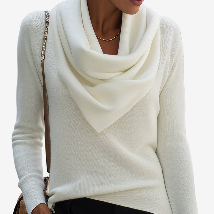 Patricia Draped Collar Pullover