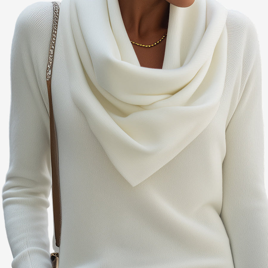 Patricia Draped Collar Pullover