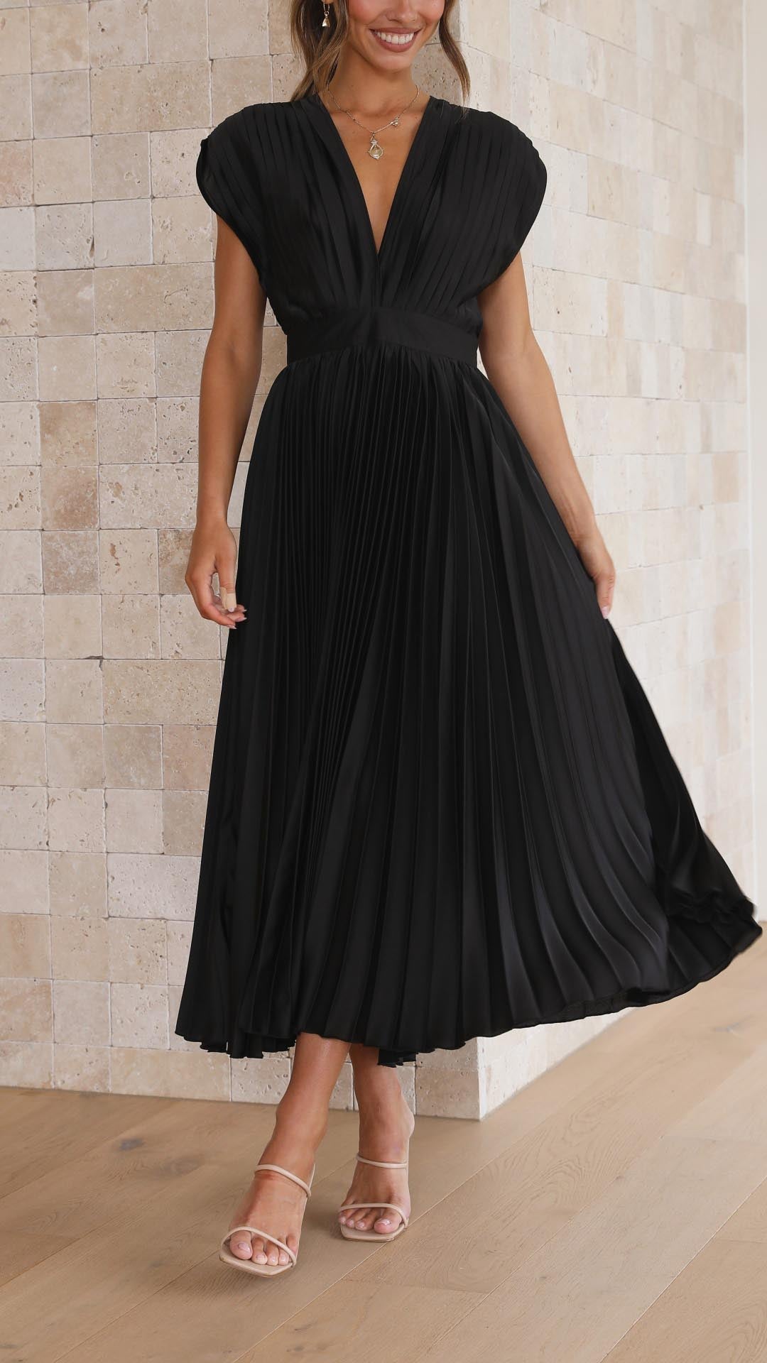 Maria Pleated Elegant Dress