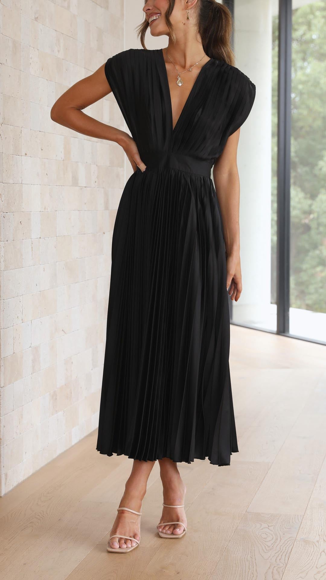 Maria Pleated Elegant Dress