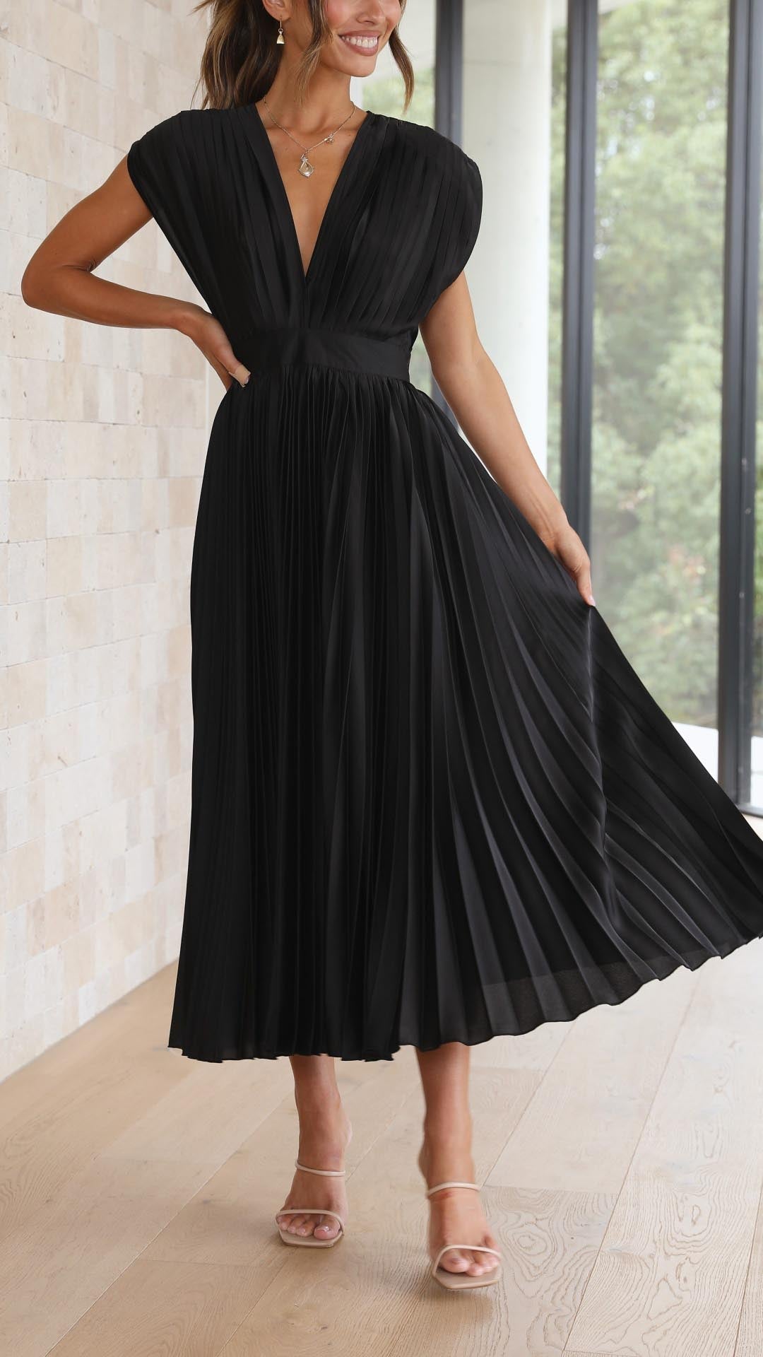 Maria Pleated Elegant Dress