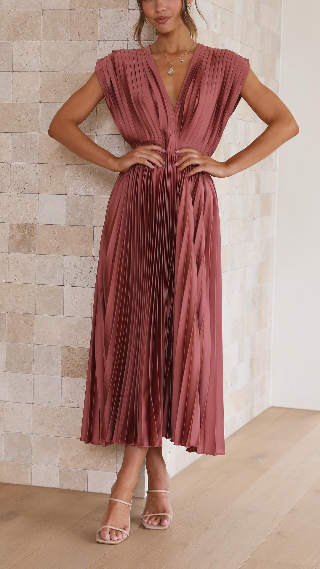 Maria Pleated Elegant Dress