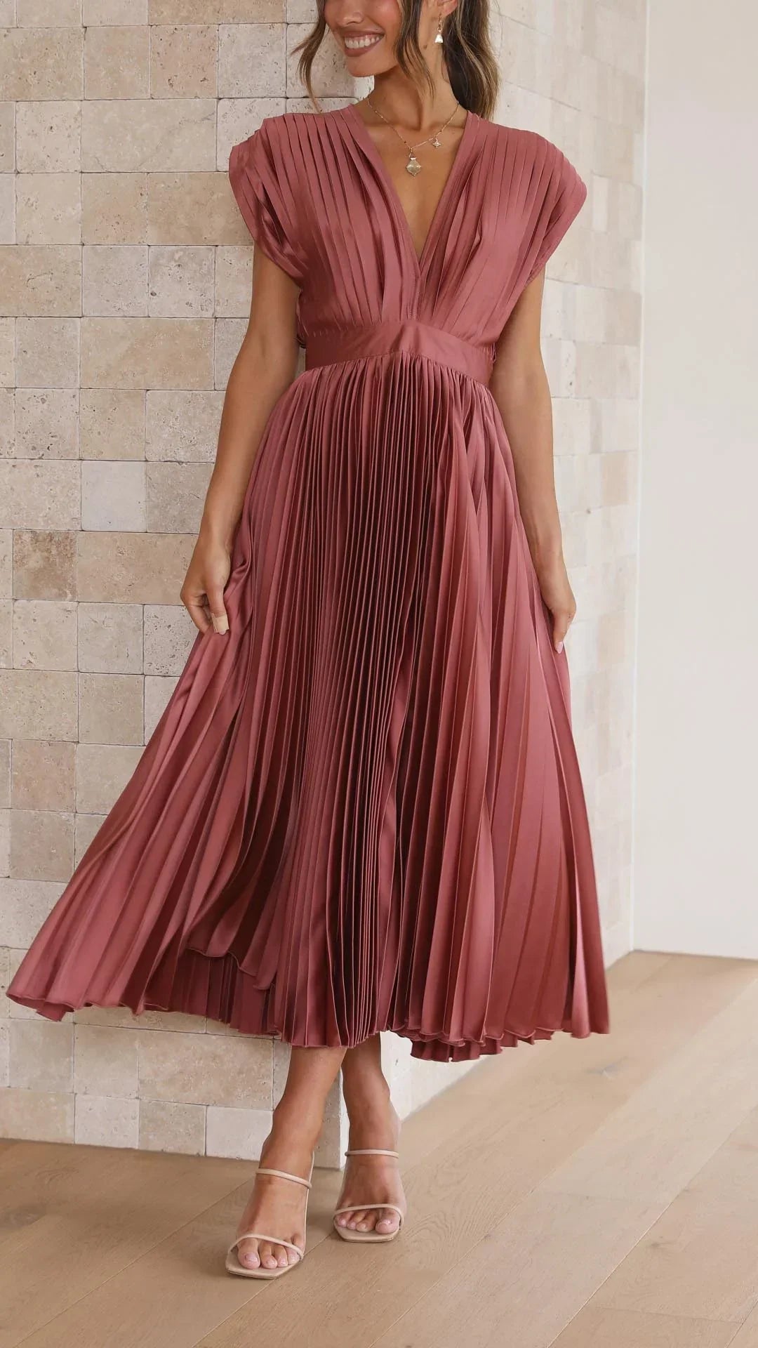 Maria Pleated Elegant Dress