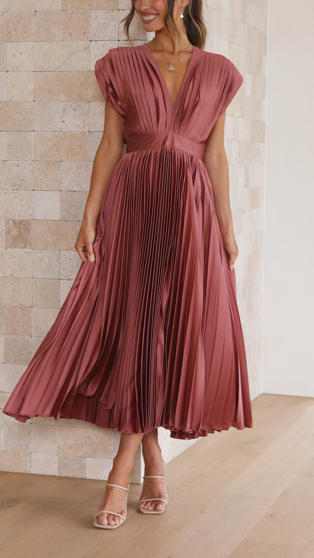 Maria Pleated Elegant Dress