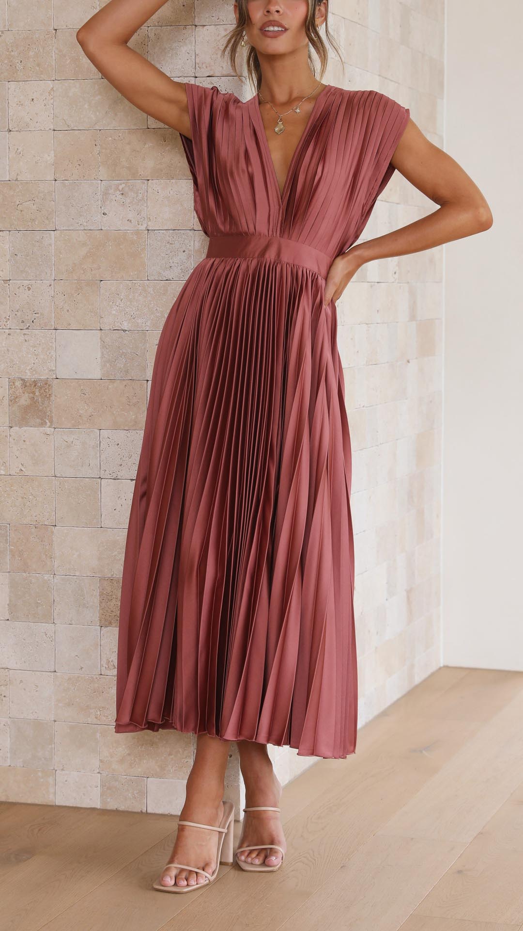 Maria Pleated Elegant Dress