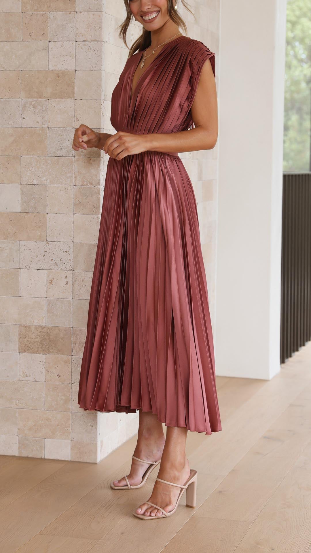 Maria Pleated Elegant Dress
