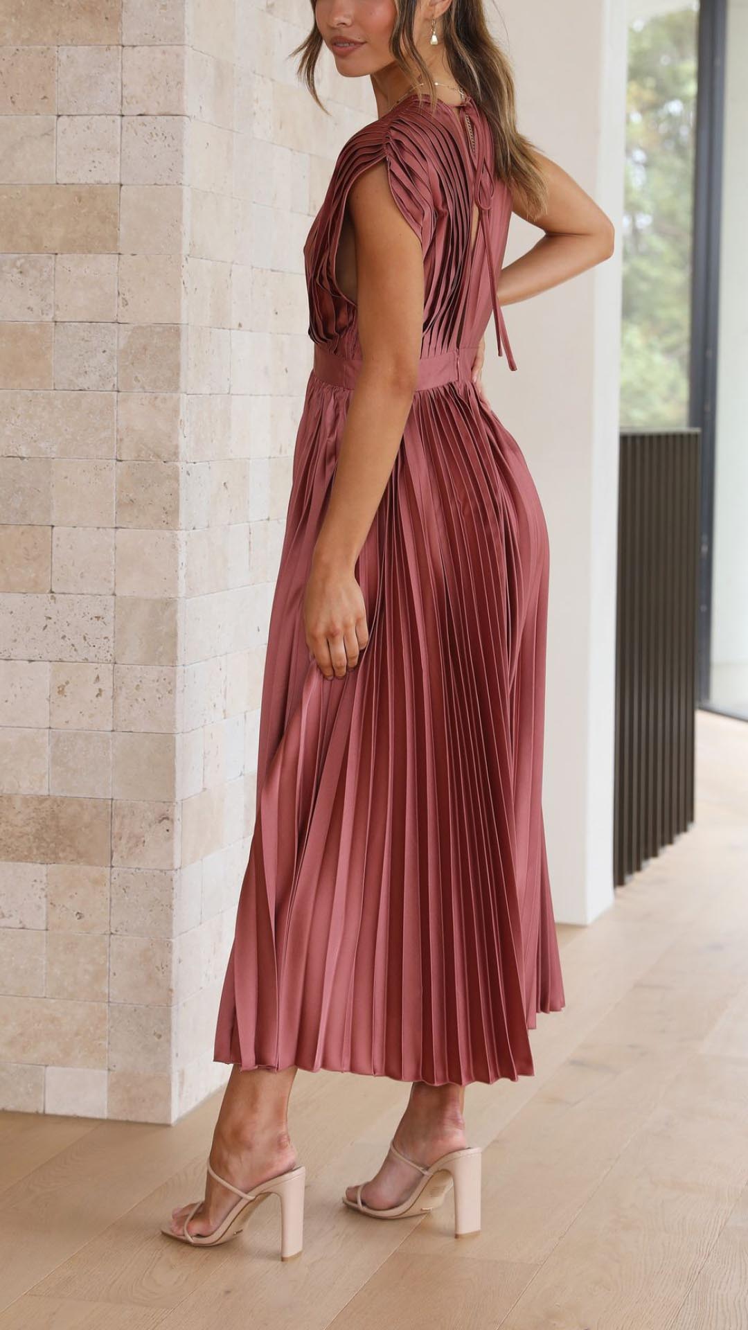 Maria Pleated Elegant Dress