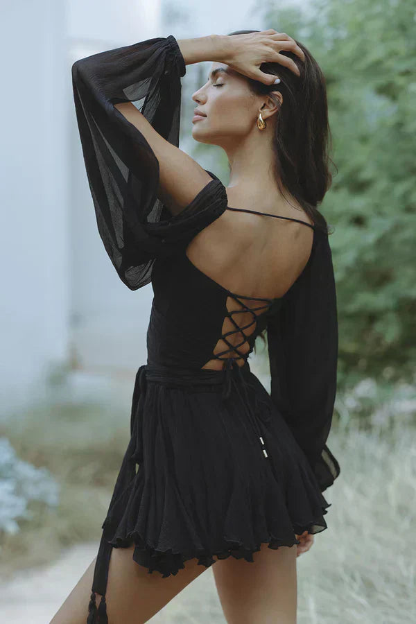 Brigitte Sheer Sleeve Dress