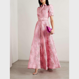 Beatrice Pink Puff Sleeve Dress