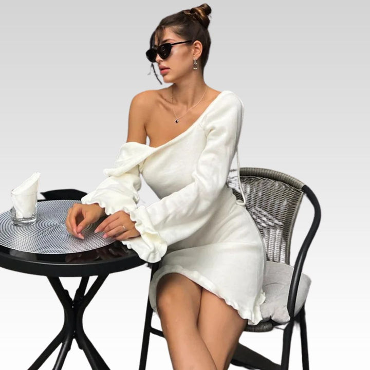 Ava Autumn V-Neck Midi Dress