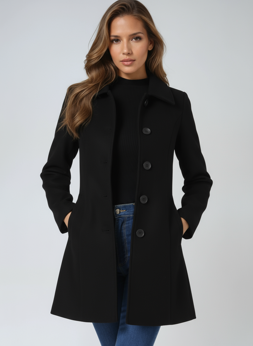 Naomi Tailored Button Coat
