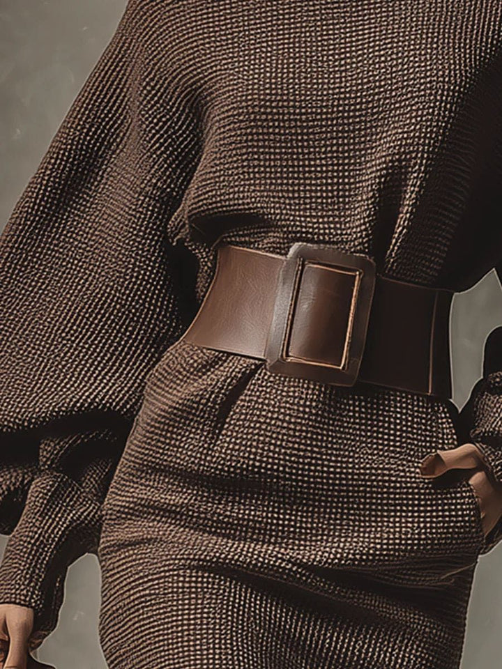 Cléa Structured Belt Dress