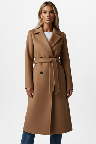 Charlotte Double-Breasted Long Coat