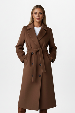 Charlotte Double-Breasted Long Coat