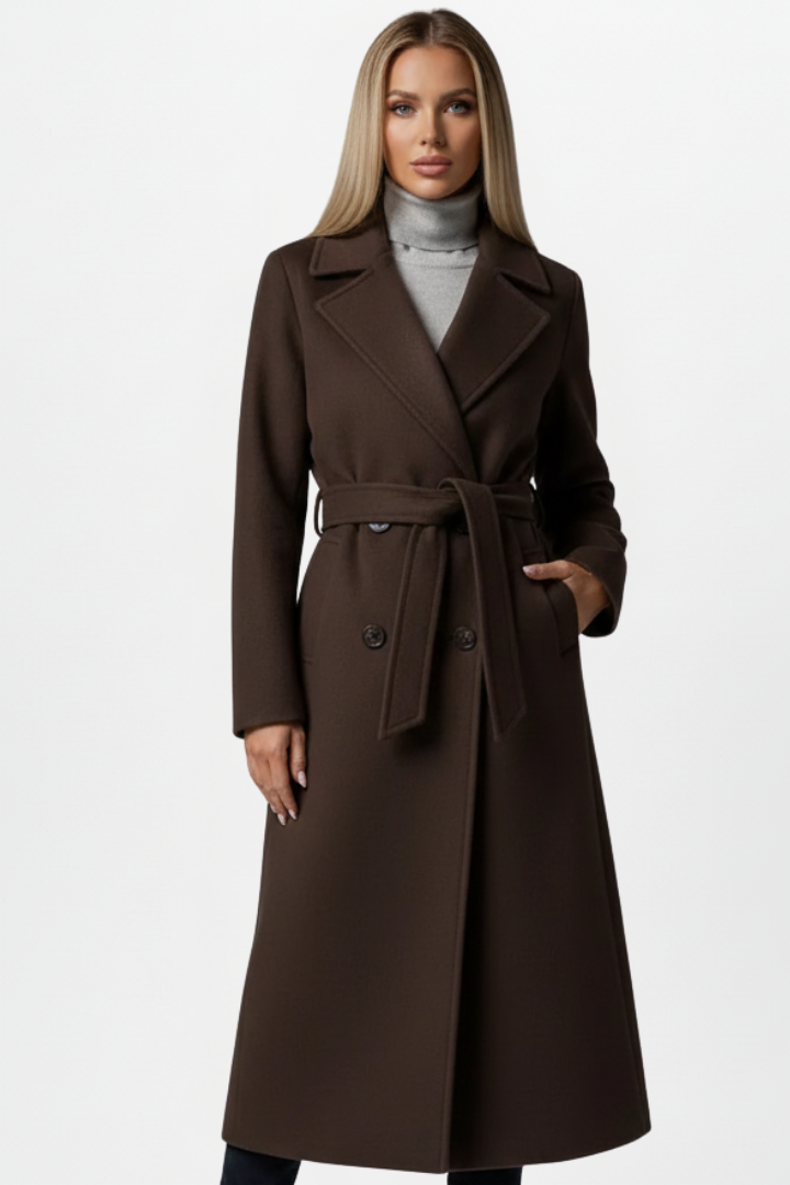 Charlotte Double-Breasted Long Coat