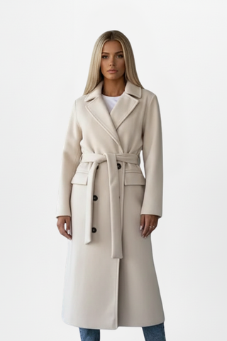 Charlotte Double-Breasted Long Coat