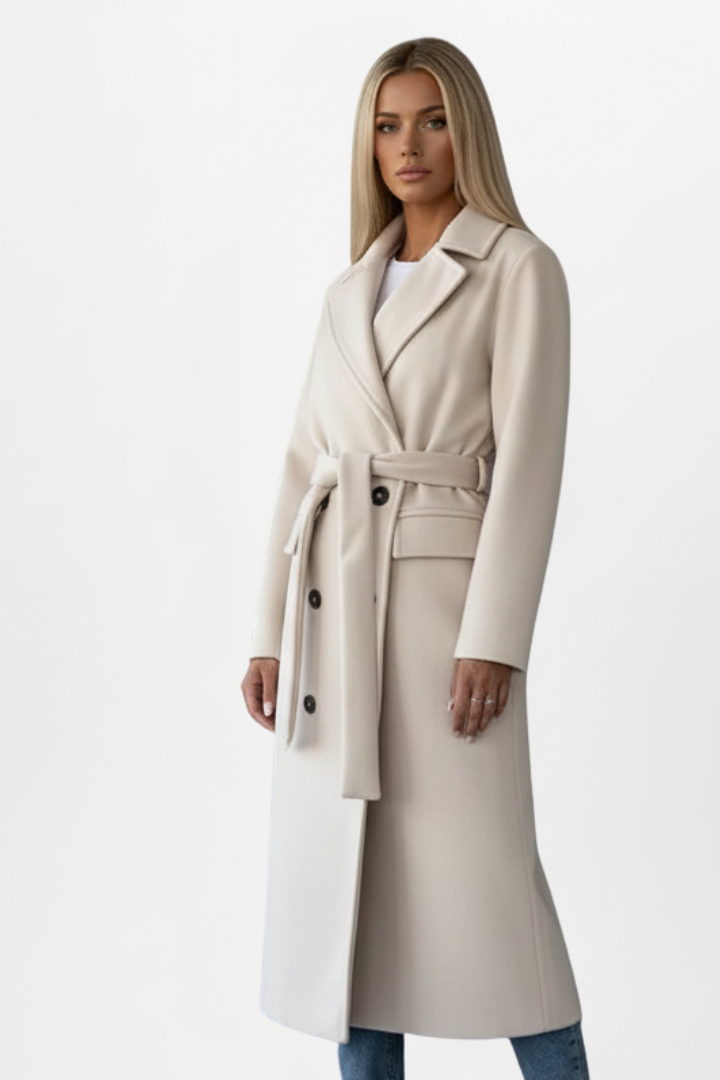 Charlotte Double-Breasted Long Coat