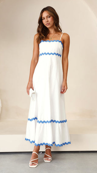 Robe longue Clara à fines bretelles