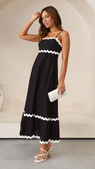 Robe longue Clara à fines bretelles