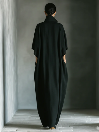 Caro Minimalist Kimono-Sleeve Maxi Dress