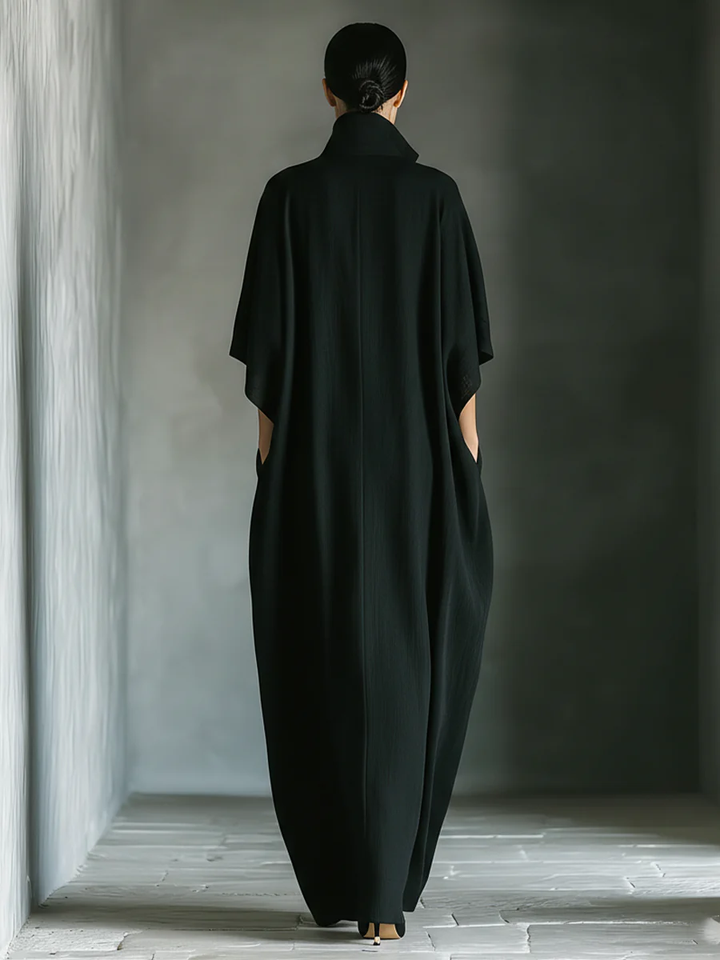 Caro Minimalist Kimono-Sleeve Maxi Dress