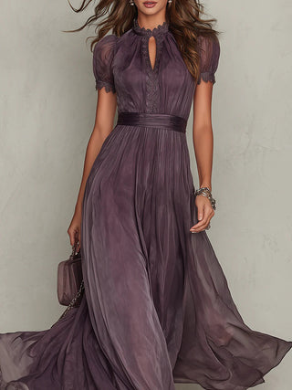 Viola Keyhole Neckline Maxi Dress
