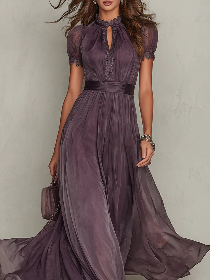 Viola Keyhole Neckline Maxi Dress