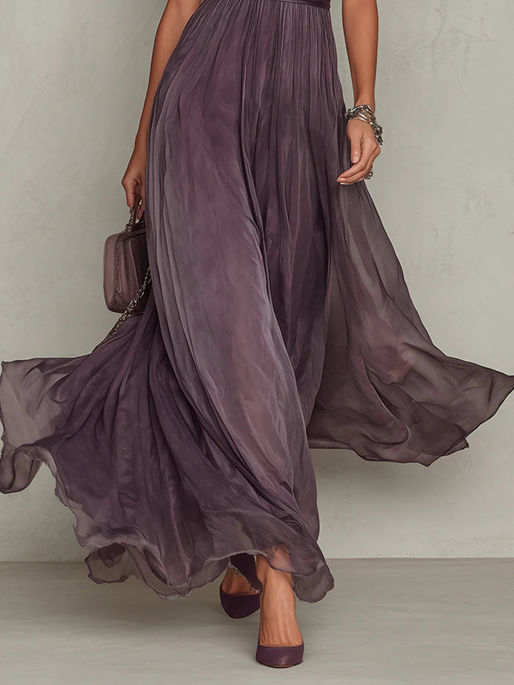 Viola Keyhole Neckline Maxi Dress