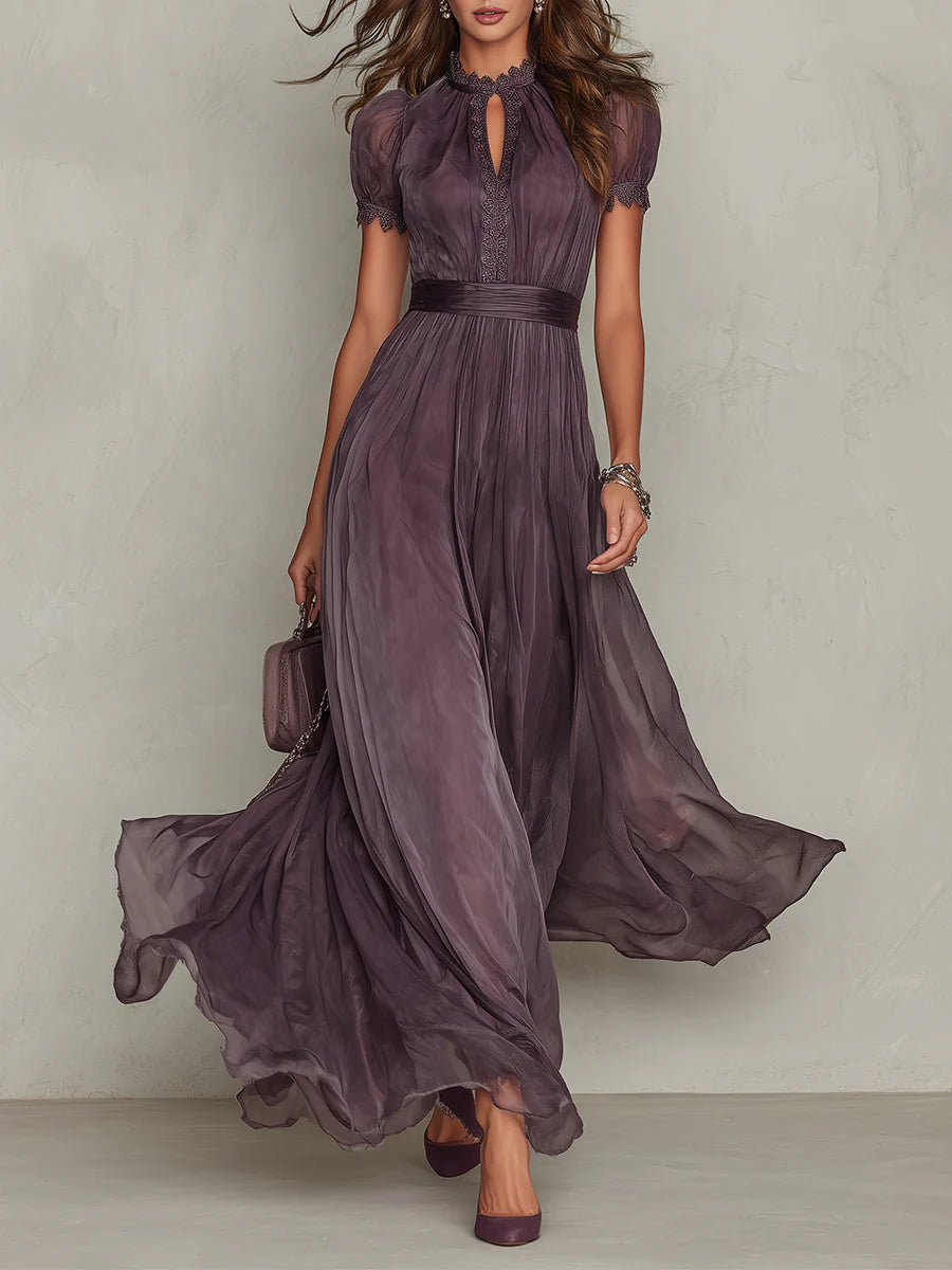 Viola Keyhole Neckline Maxi Dress