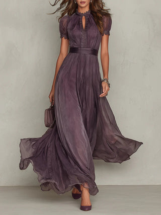 Viola Keyhole Neckline Maxi Dress
