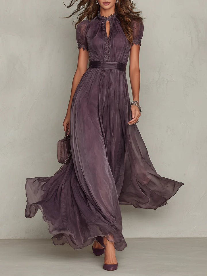 Viola Keyhole Neckline Maxi Dress