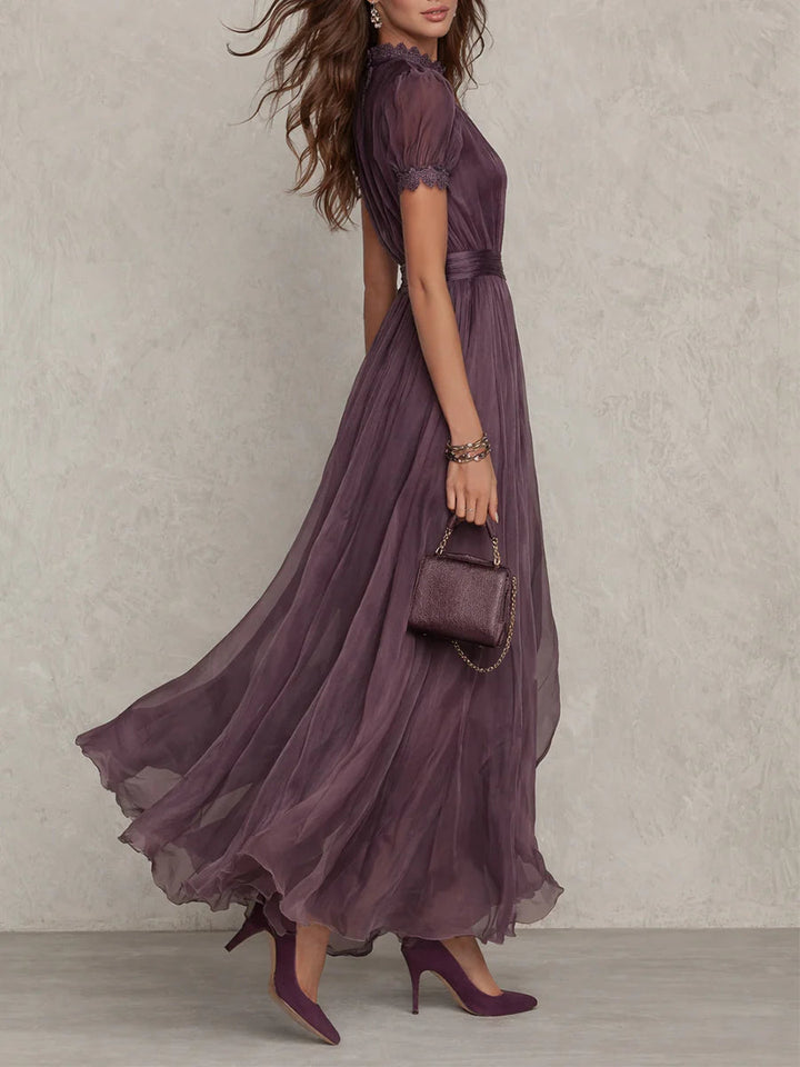 Viola Keyhole Neckline Maxi Dress