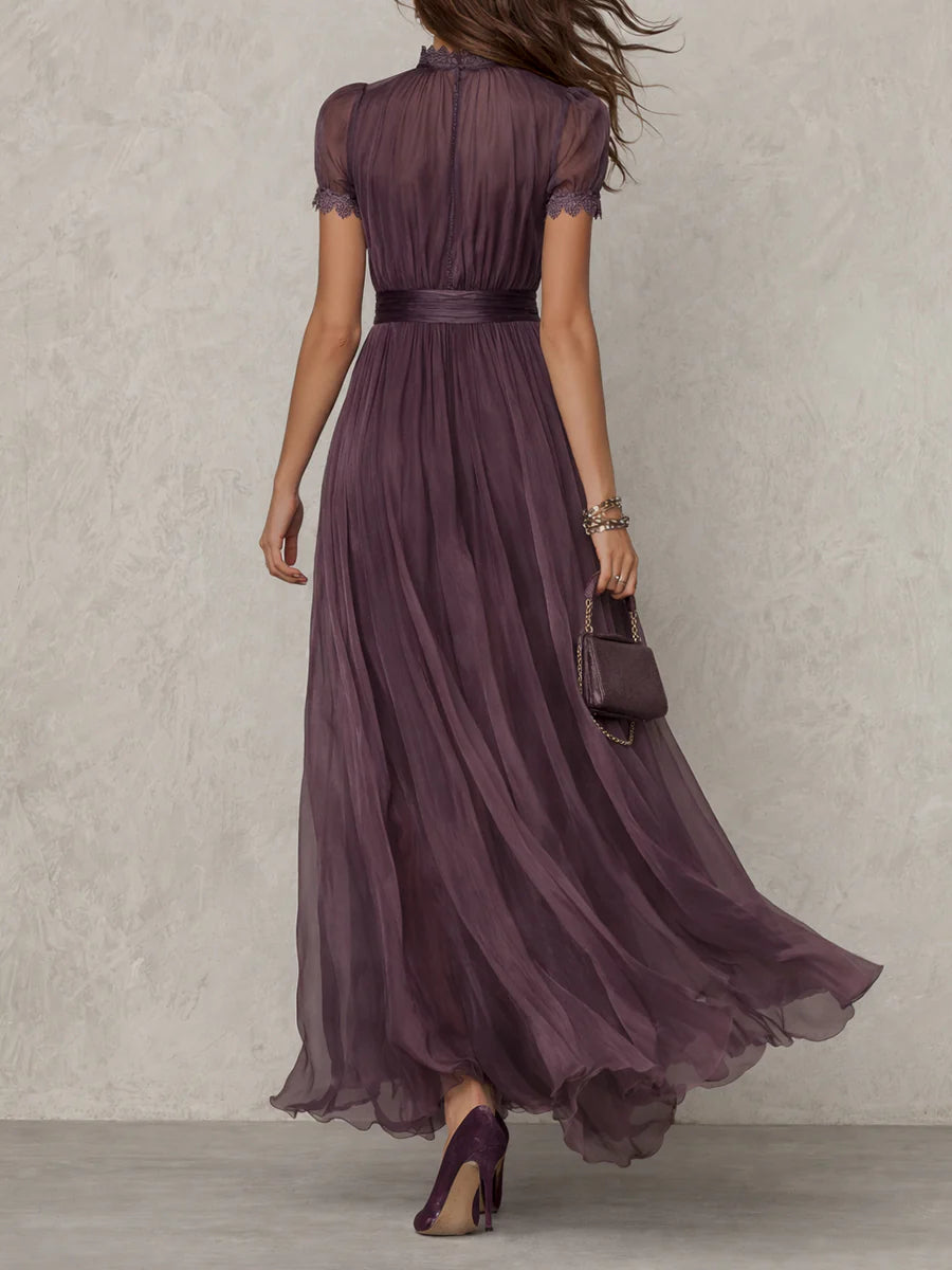 Viola Keyhole Neckline Maxi Dress